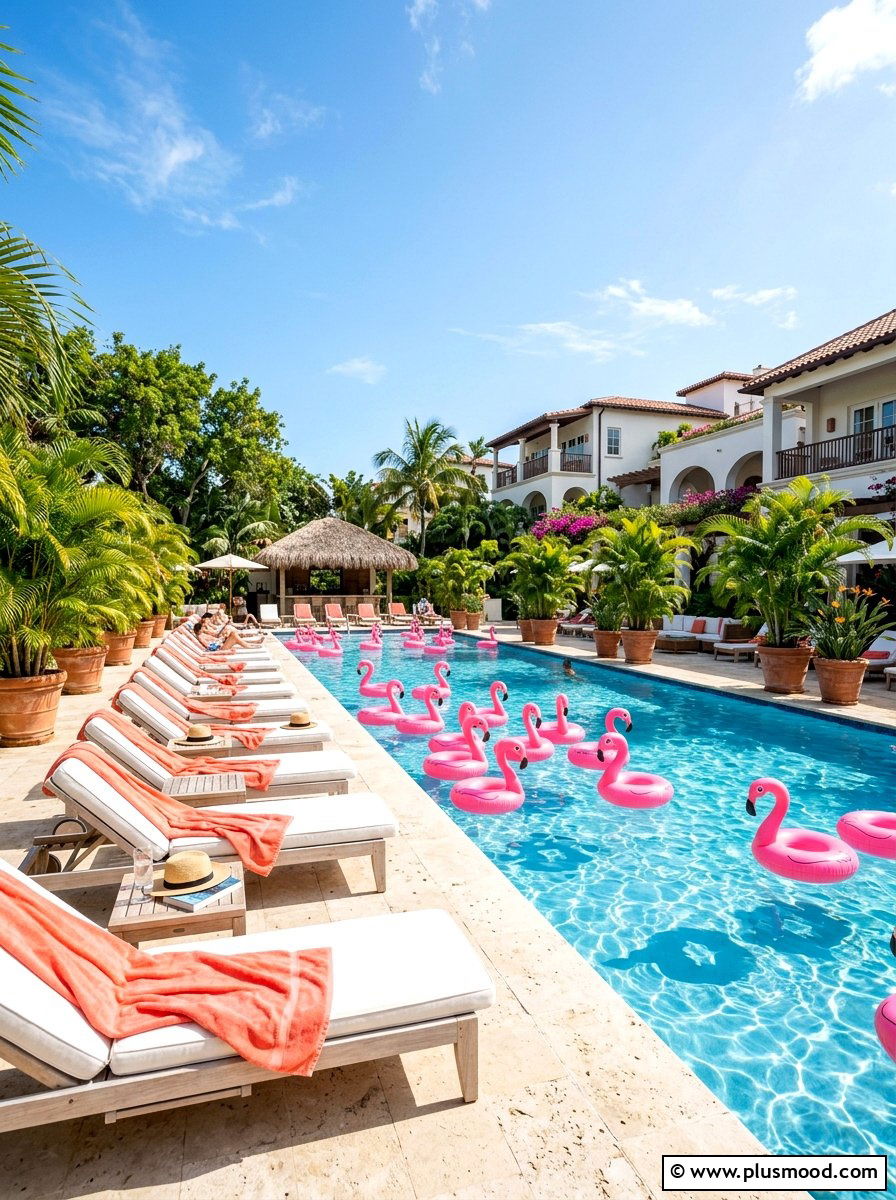Flamingo Pool Party - 25 summer tropical party decor ideas