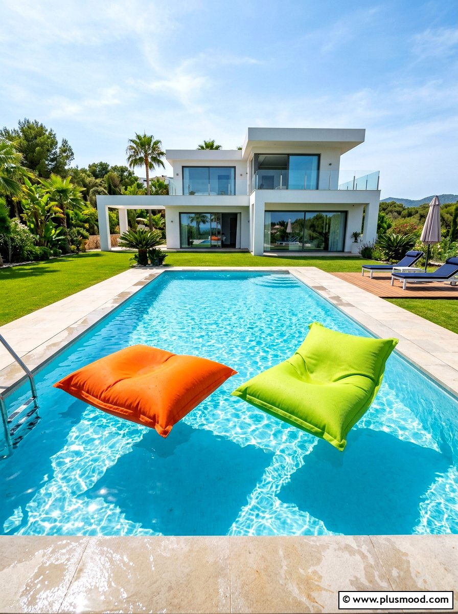 Floating Bean Bag - 25 summer poolside seating ideas