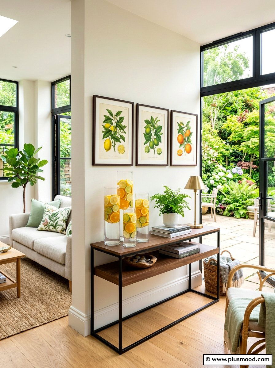 Floating Citrus Slice Vase Filler - 25 summer vase filler ideas for living room