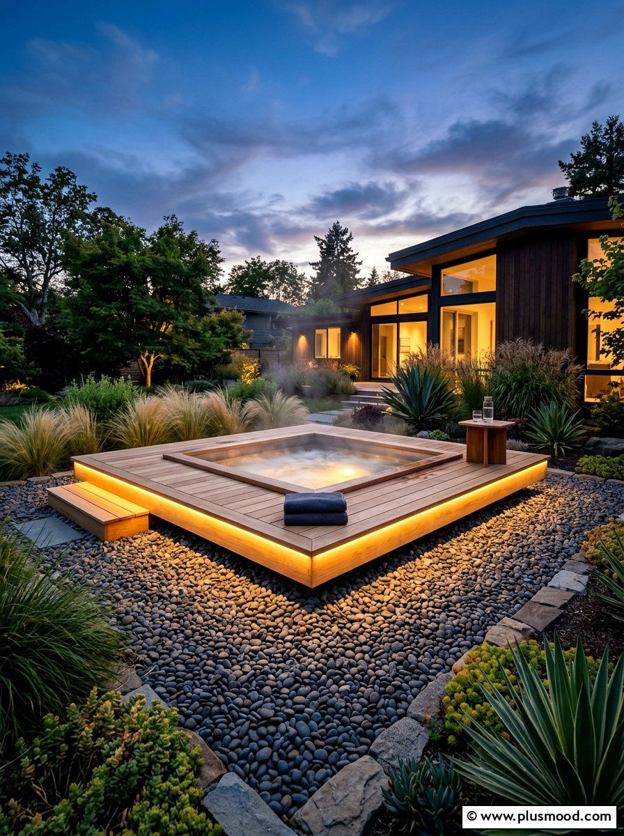Floating Deck Hot Tub - 25 summer hot tub patio ideas