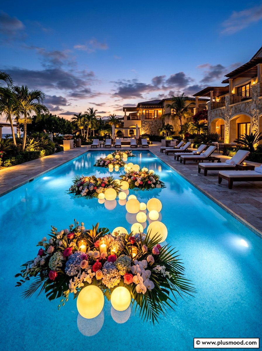 Floating Pool Decor - 25 summer backyard party ideas