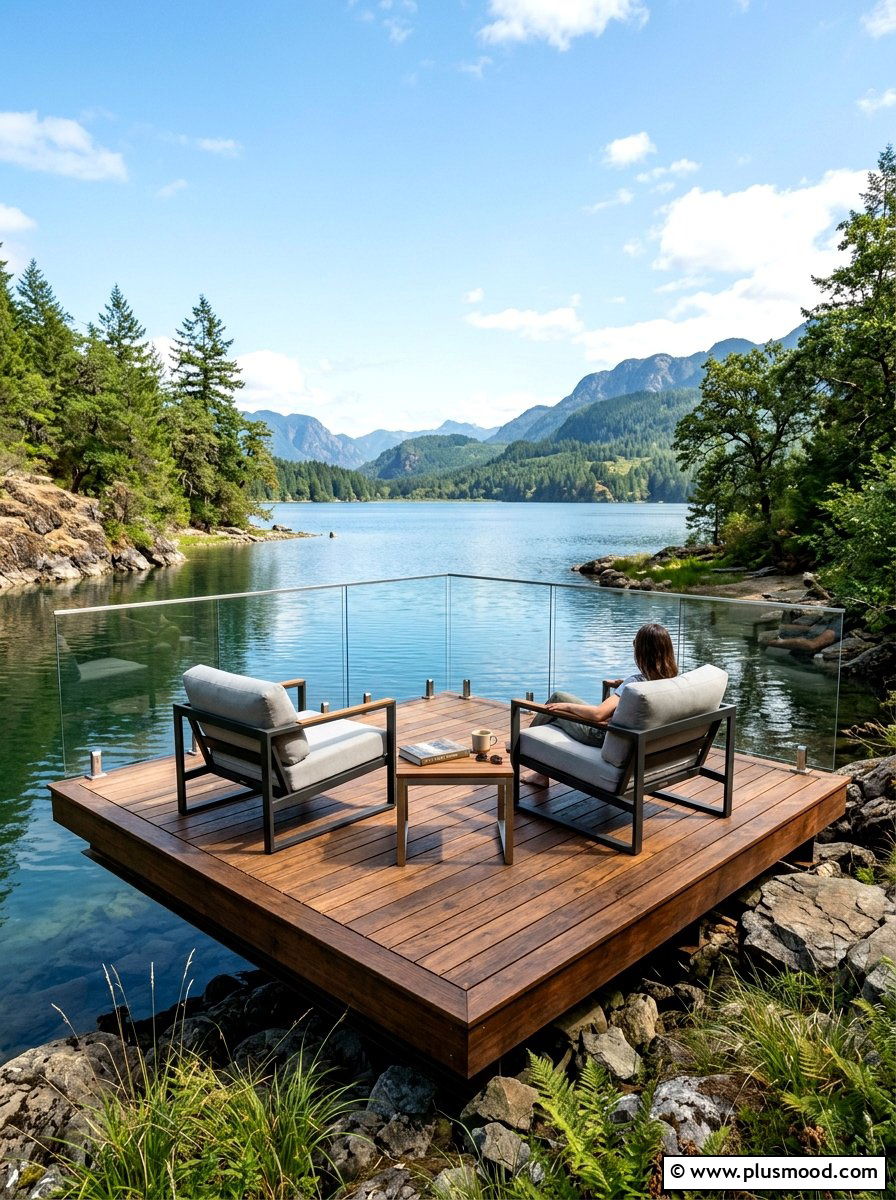 Floating Wood Deck - 25 small backyard ideas for relaxing