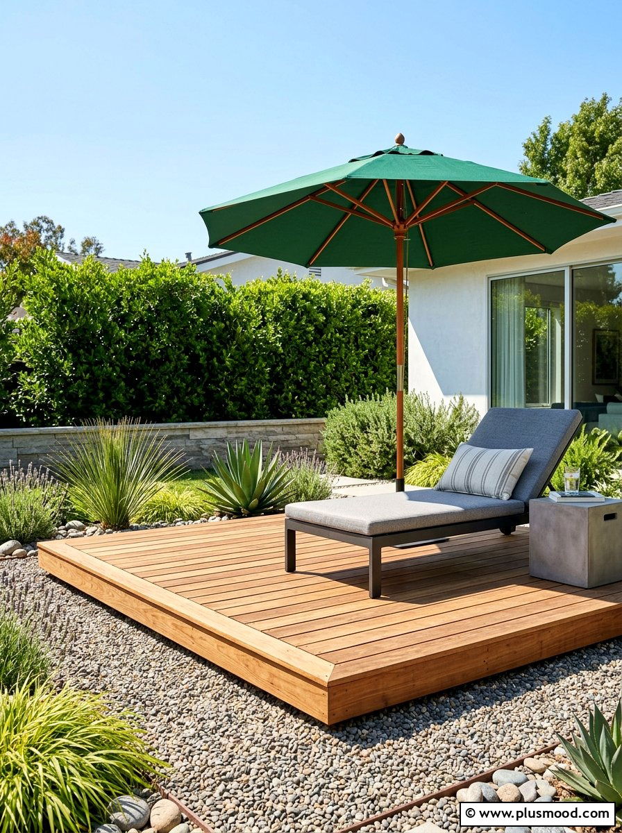 Floating Wood Deck - 25 summer backyard deck ideas