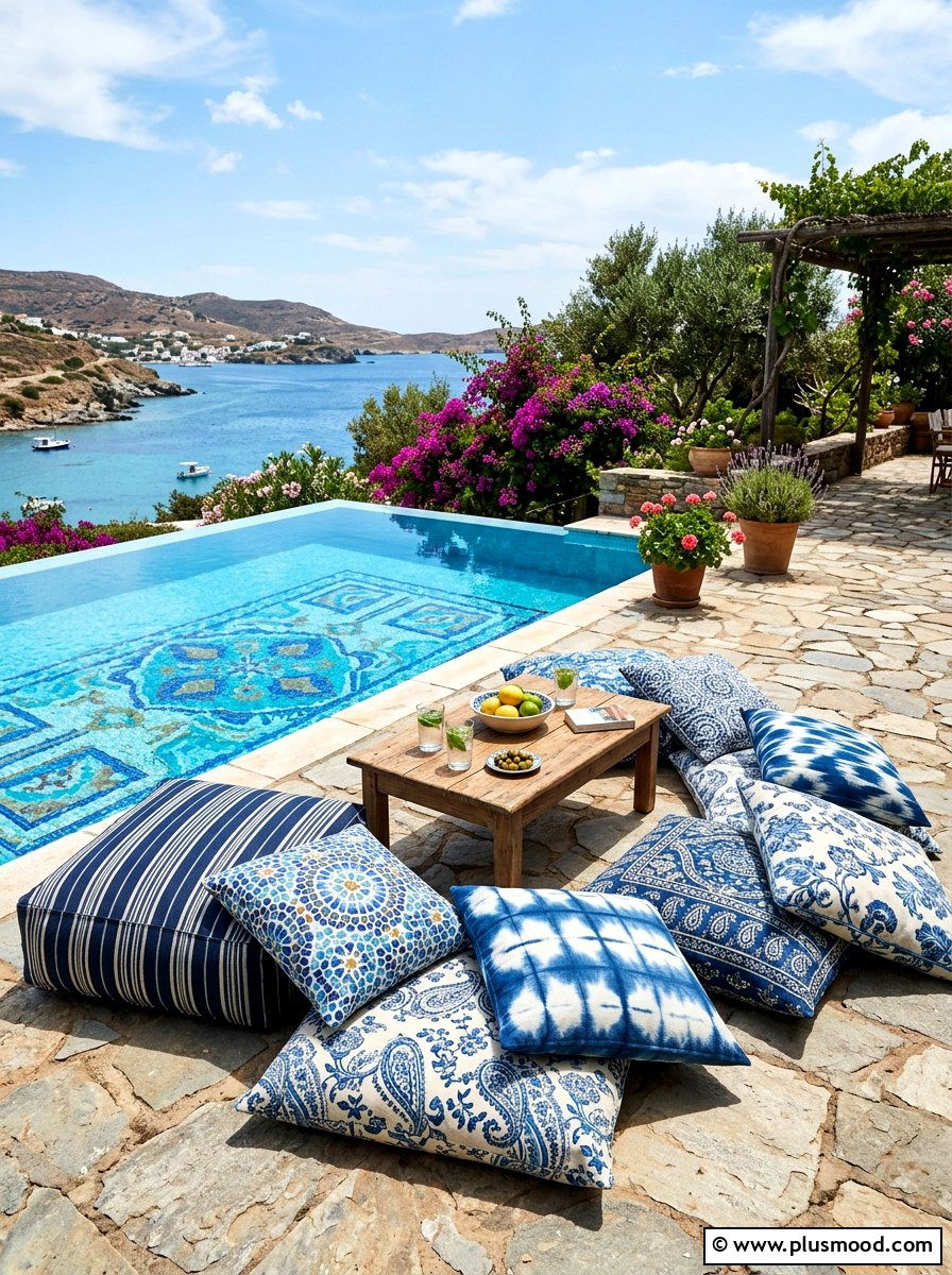 Floor Cushion - 25 summer poolside seating ideas