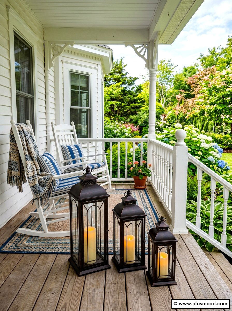 Floor Lantern Grouping - 25 summer front porch lantern ideas