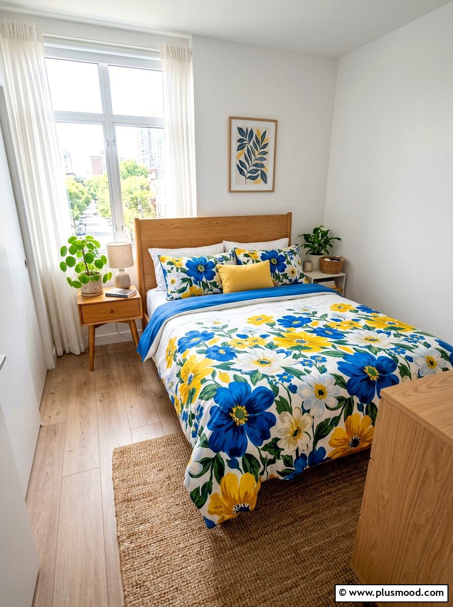 Floral Bedding - 25 summer decor ideas for apartments