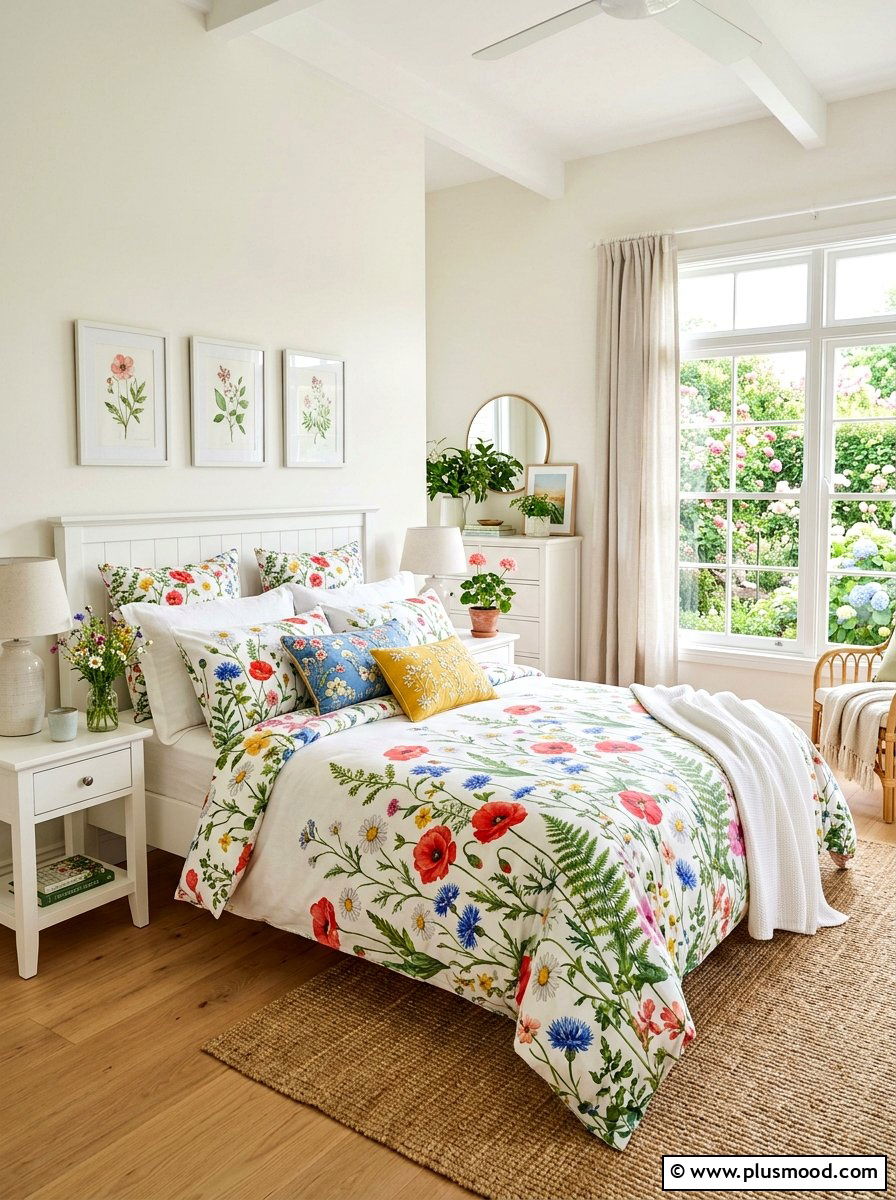 Floral Bedding - 25 best summer bedroom ideas