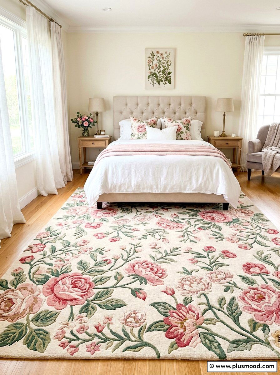 Floral Bedroom Rug - 25 summer rug ideas for bedroom