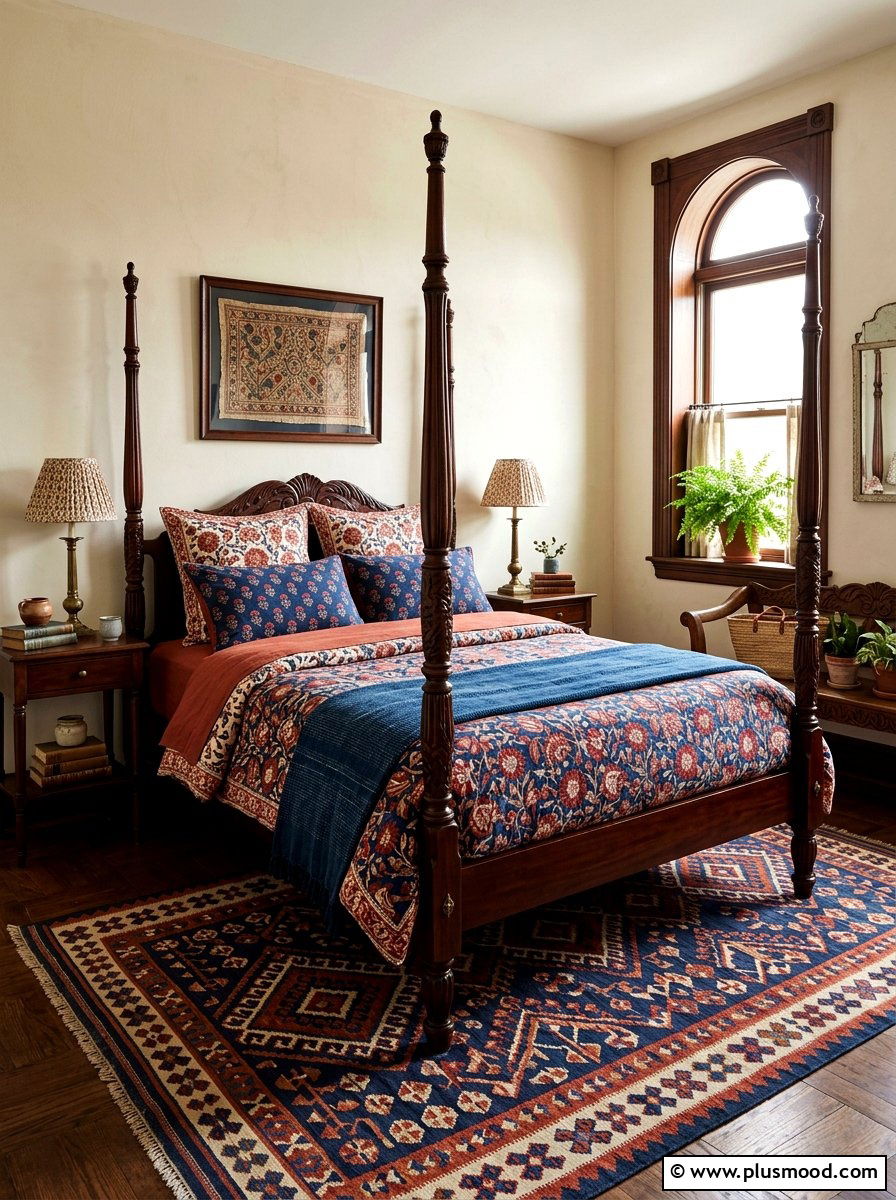Floral Block Print Bedding - 25 summer bedding ideas