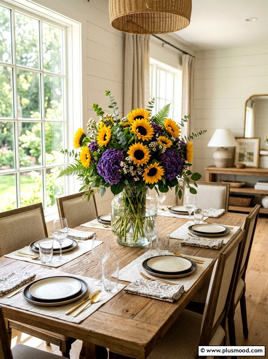 Floral Centerpiece Arrangement - 25 beautiful summer home decor ideas