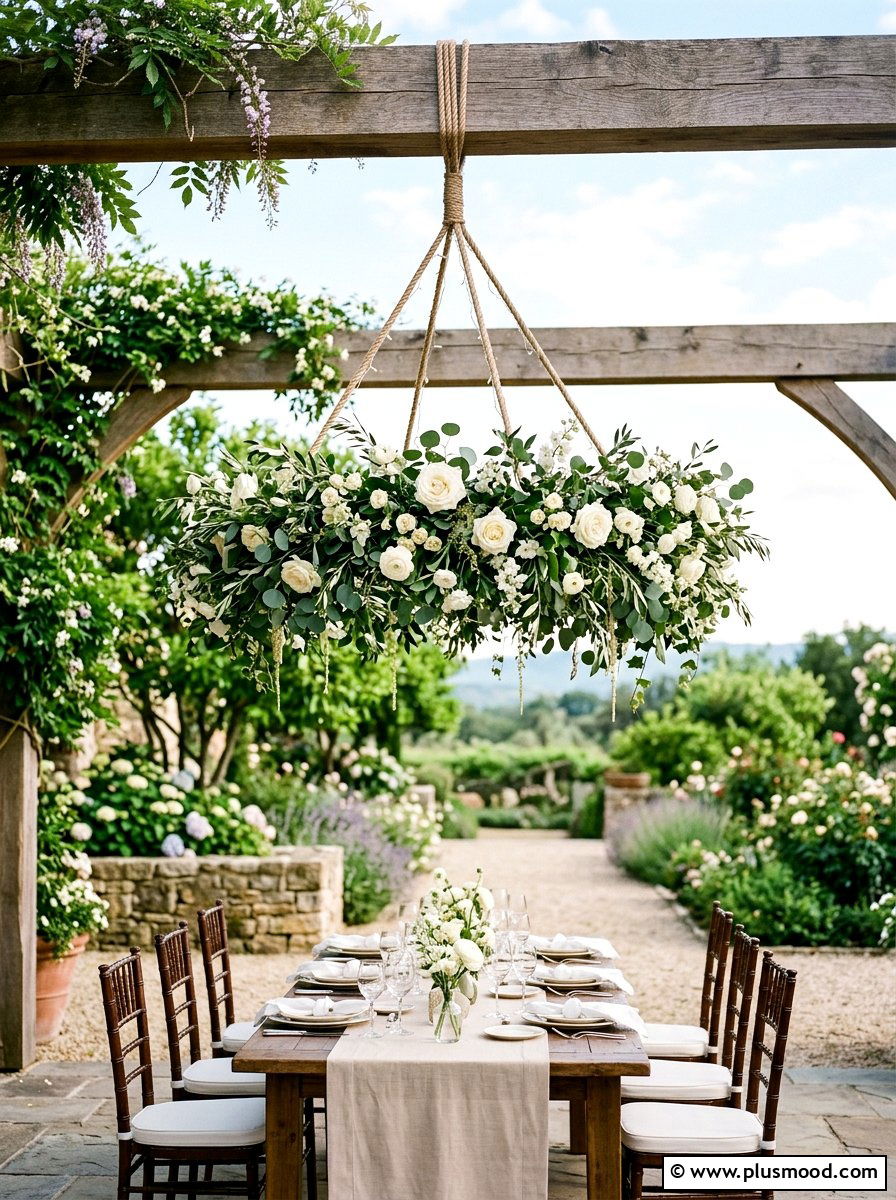 Floral Chandeliers - 25 small backyard ideas for weddings