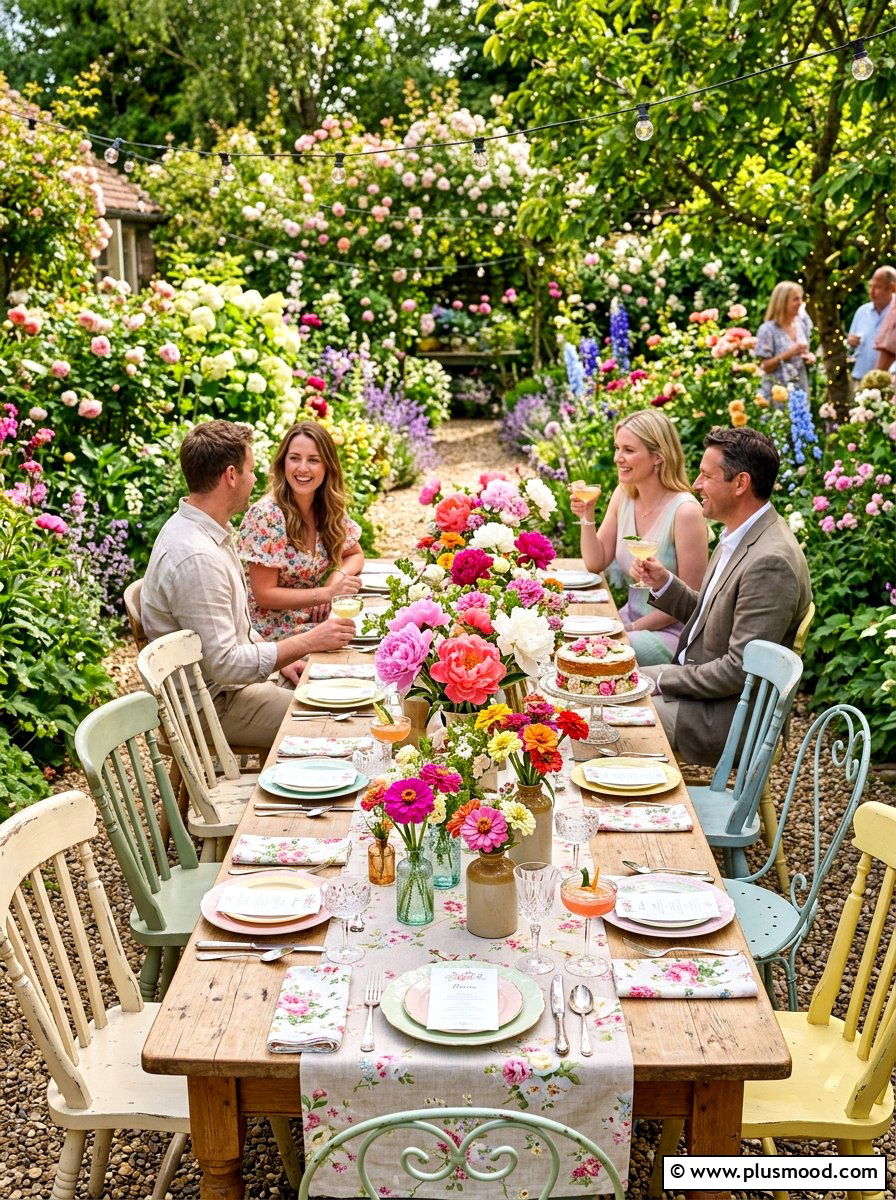 Floral Garden Party - 25 summer tablescape ideas for outdoor dining