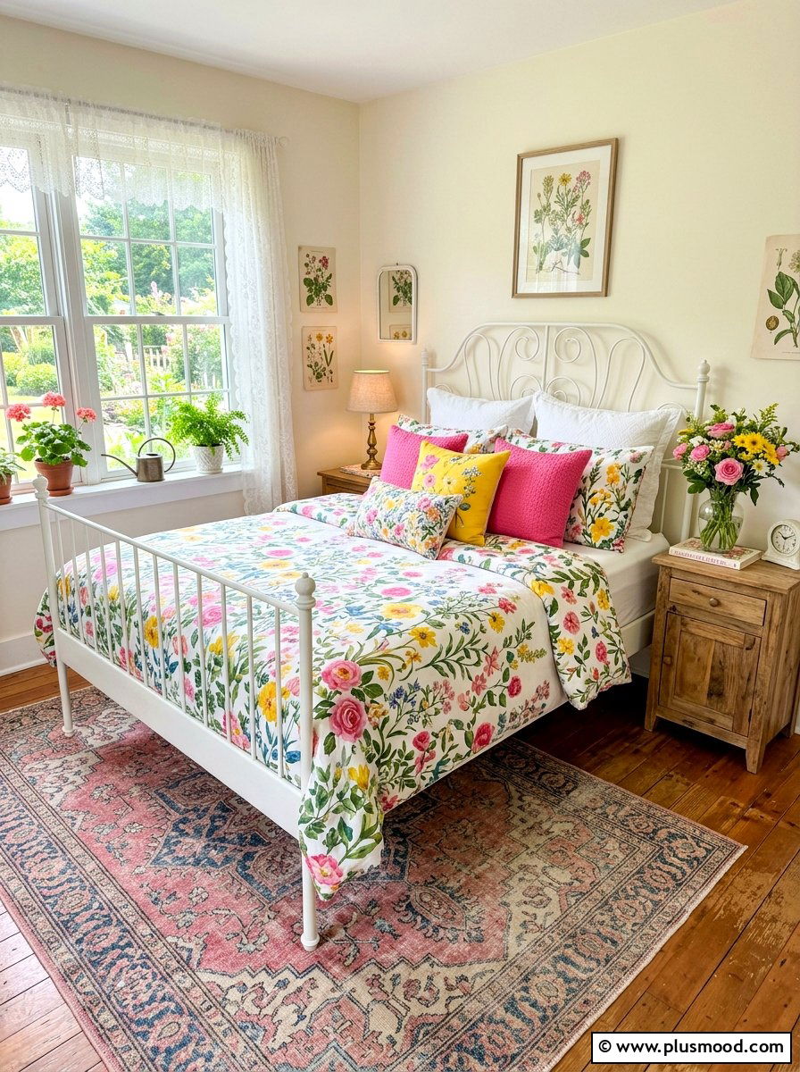 Floral Print Bedroom - 25 summer bedroom decor ideas