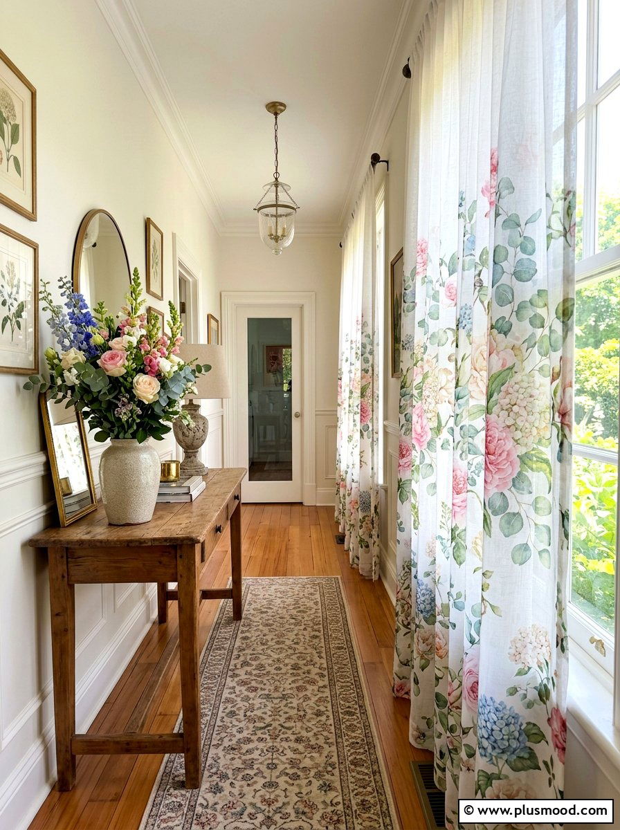 Floral Print Sheers - 25 summer breezy window treatment ideas