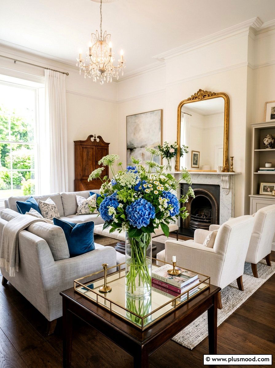 Floral Summer Centerpiece - 25 summer centerpiece ideas for living room