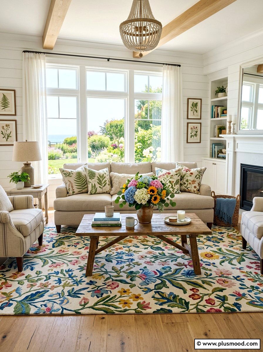 Floral living room - 25 summer decor ideas with florals