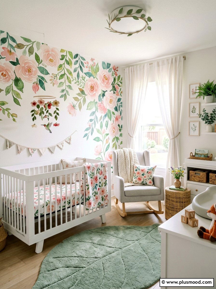 Floral nursery wall art - 25 summer decor ideas with florals