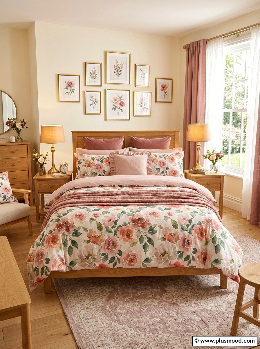 Floral print bedroom - 25 summer teen bedroom ideas