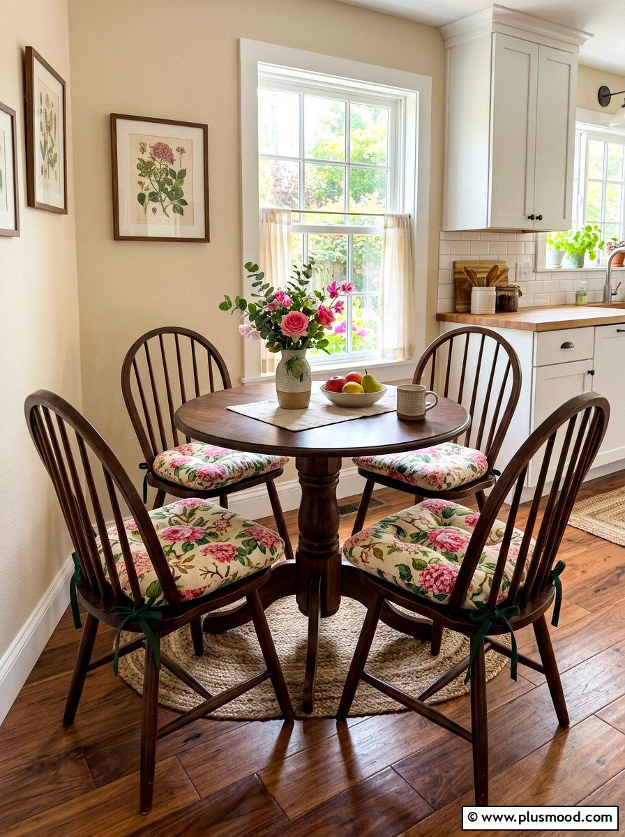 Floral seat cushions kitchen - 25 summer floral kitchen decor ideas