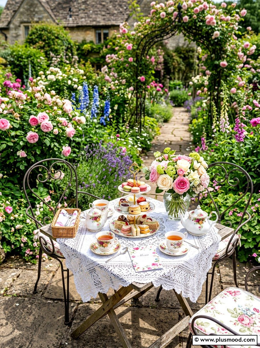 Floral tea party garden