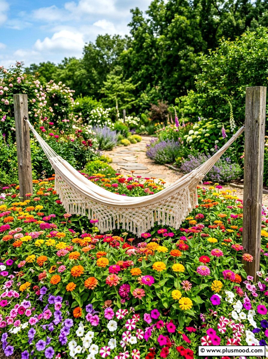 Flower Bed Hammock - 25 summer backyard hammock ideas