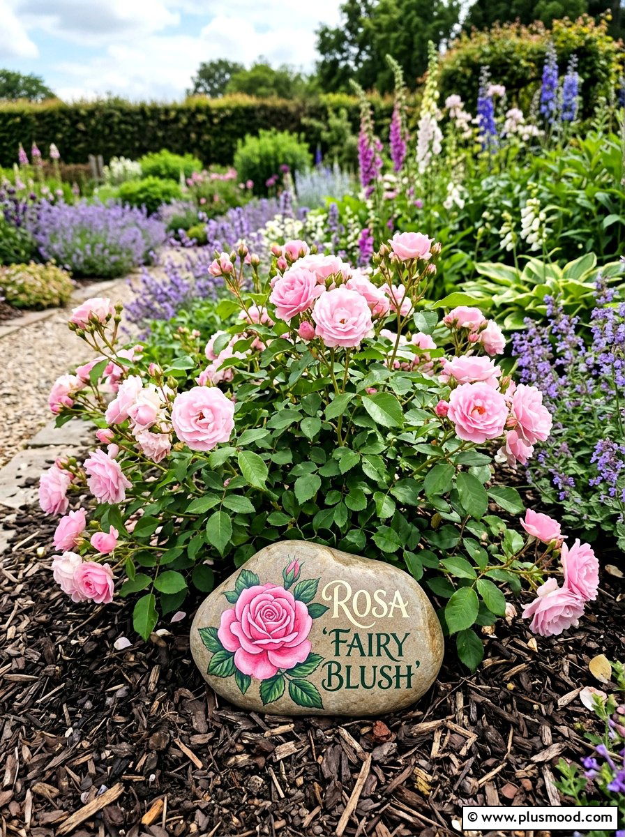 Flower Bed Label - 25 painted rock ideas for outdoor signage