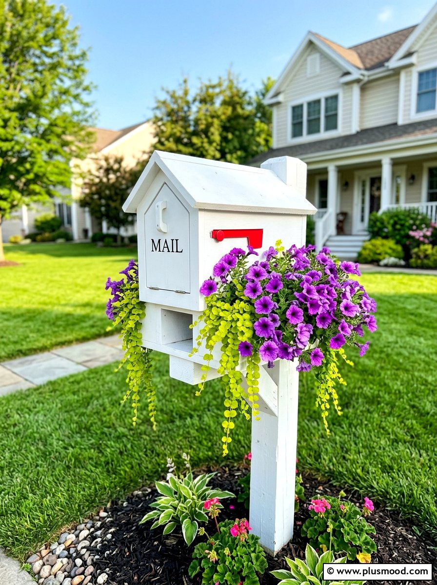 Flower Box Mailbox - 25 summer mailbox planter ideas