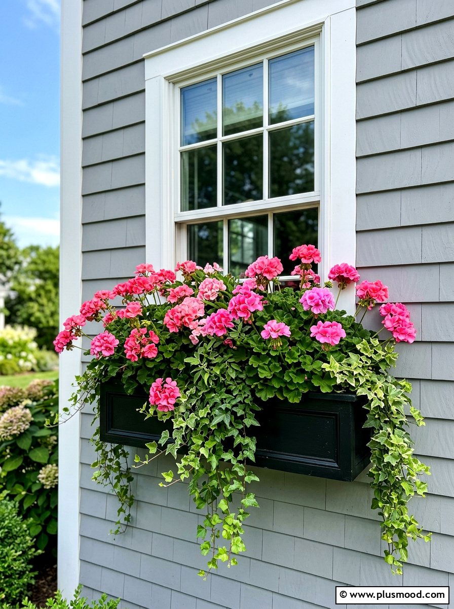 Flower Box Window Display - 25 summer front porch makeover ideas