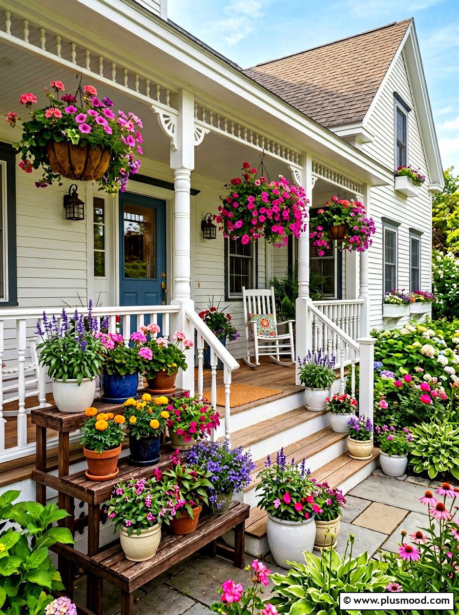 Flower Filled Front Porch - 25 fresh summer front porch ideas