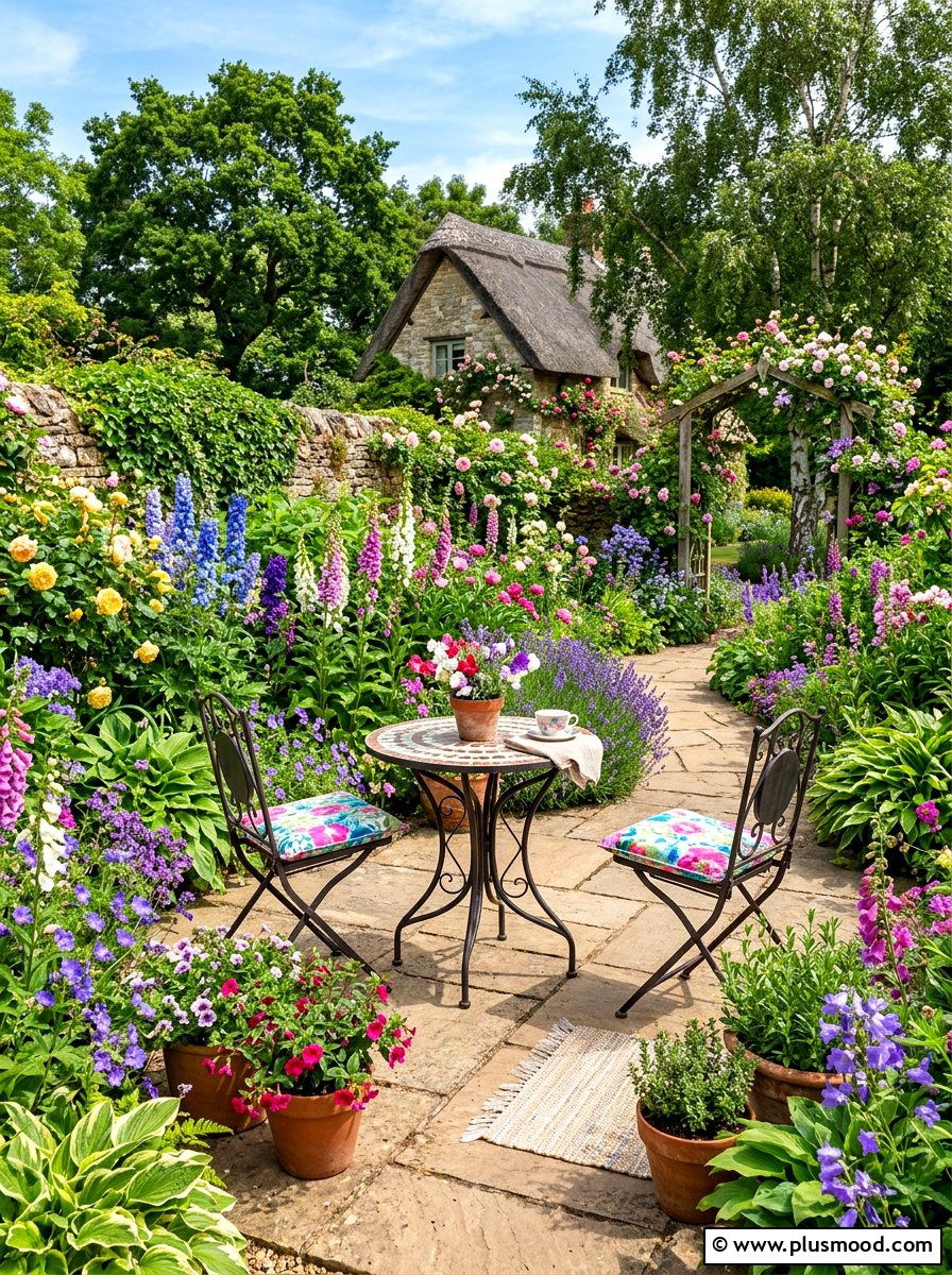 Flower Garden Patio - 25 summer uncovered patio ideas