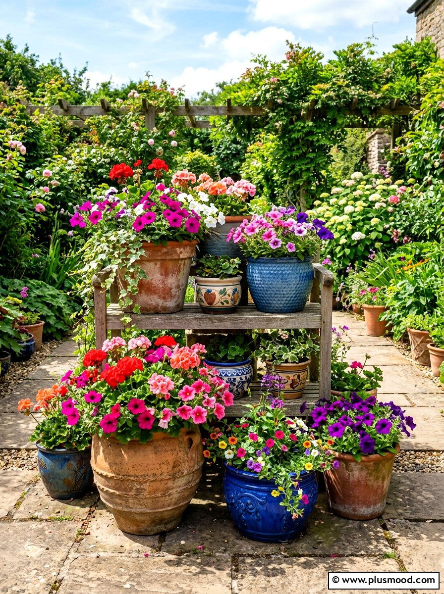 Flower Pots - 25 summer patio garden ideas