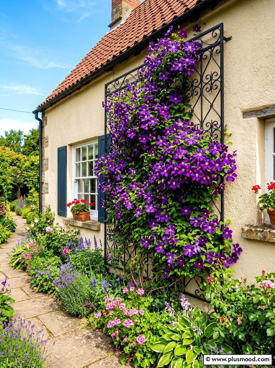 Flower Trellis Wall - 25 simple summer garden ideas
