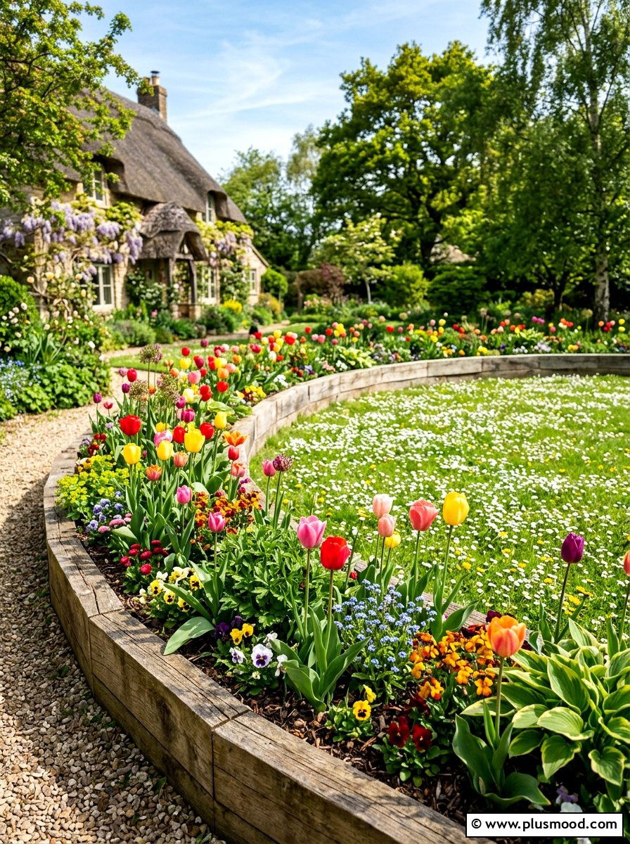 Flower bed border - 25 small backyard ideas with raised garden