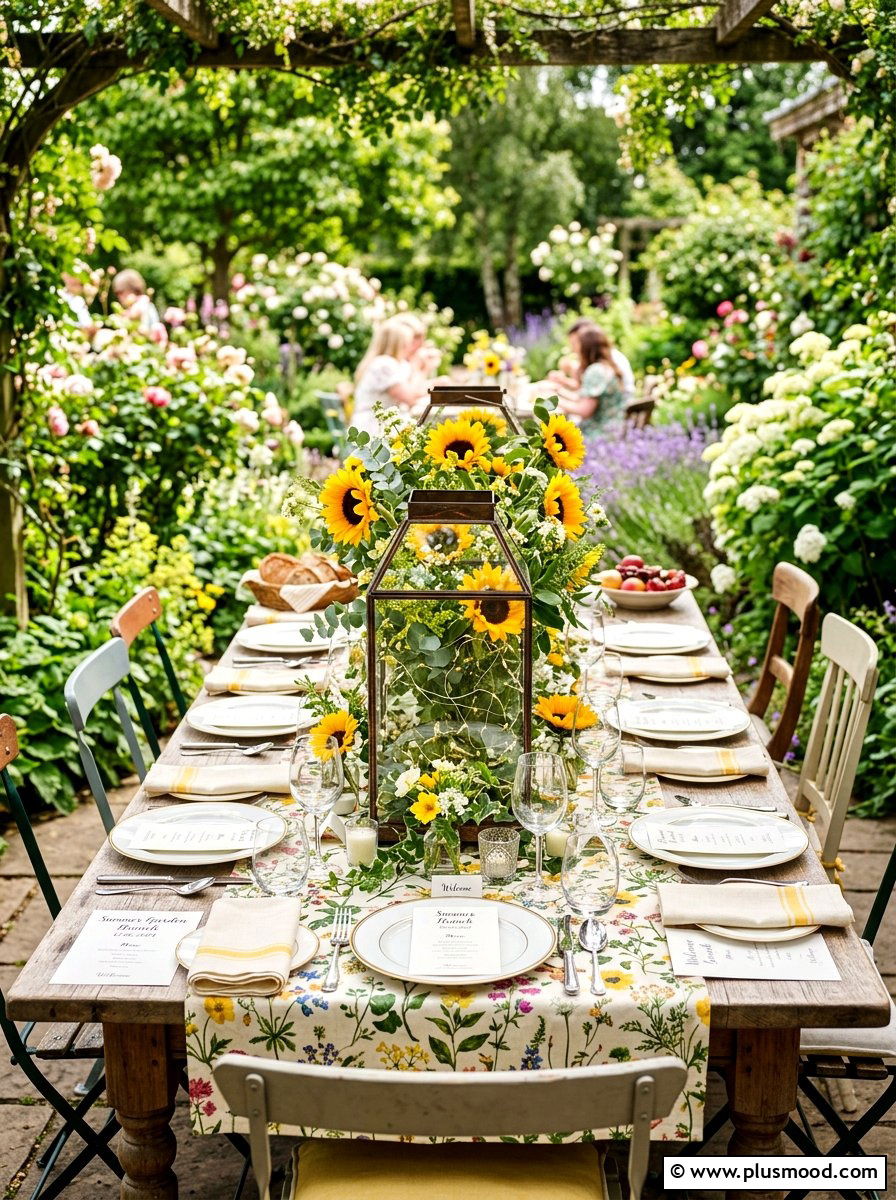 Flower filled lanterns for centerpiece - 25 summer lantern decor ideas for parties