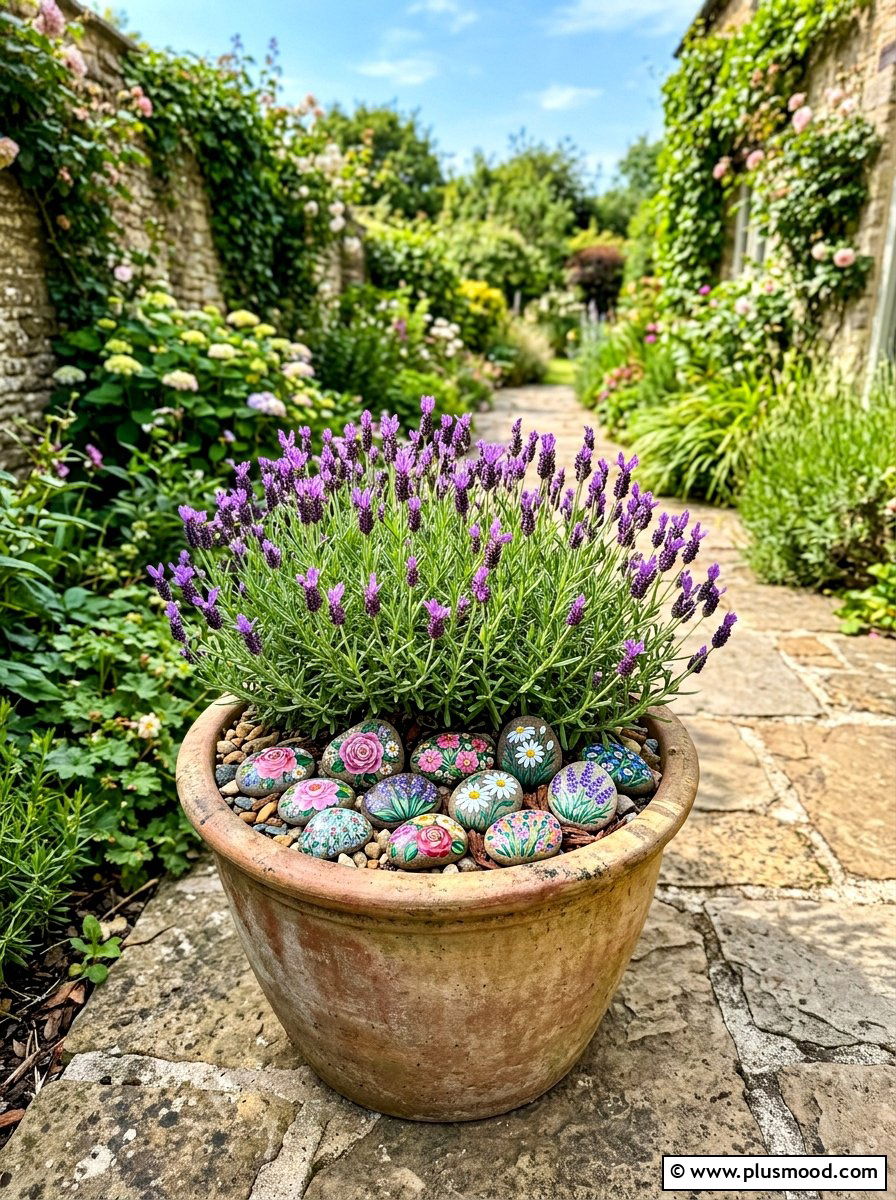 Flower petal painting - 25 Painted Rock Ideas