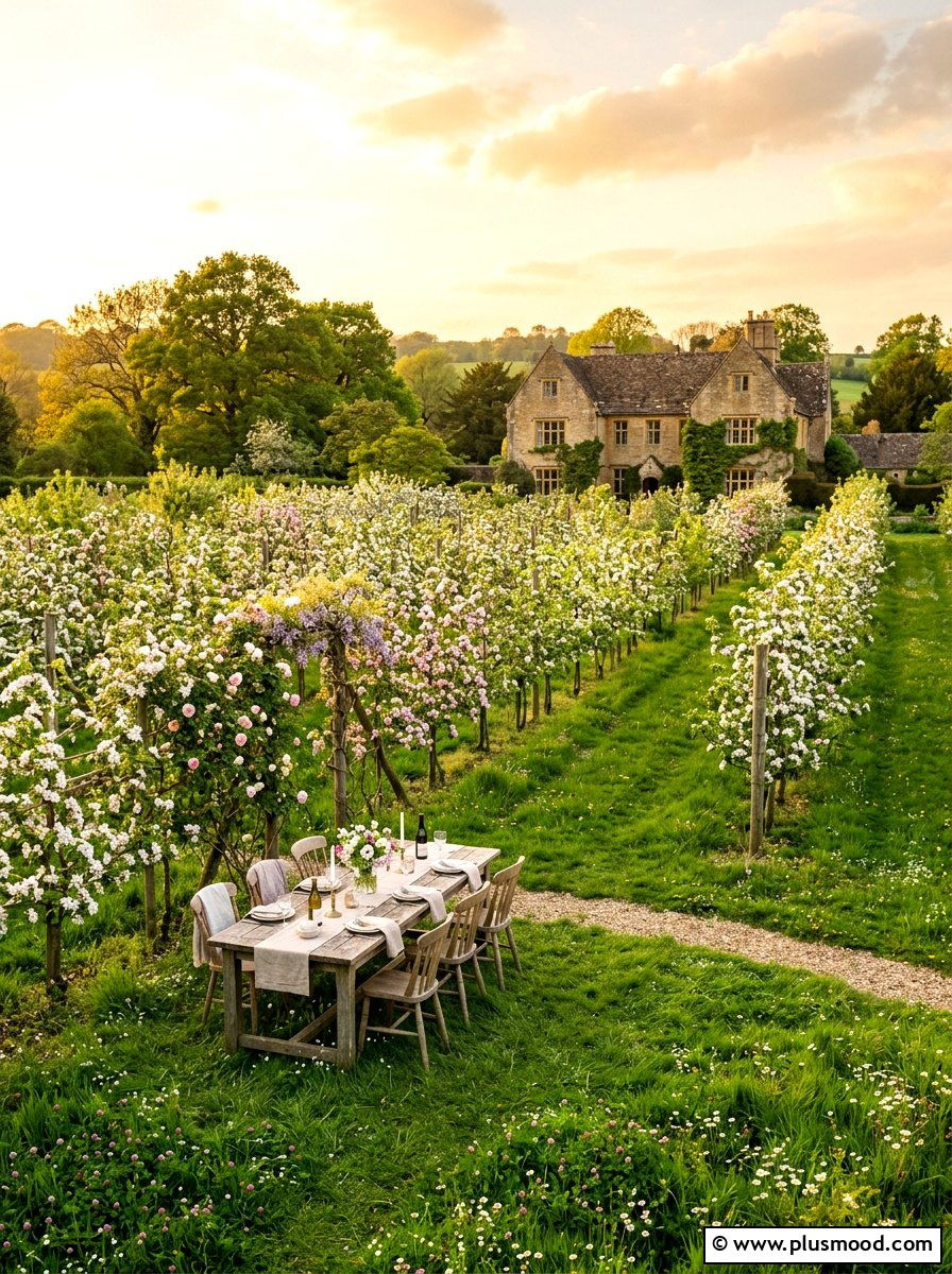 Flowering Orchard Space - 25 summer English garden ideas