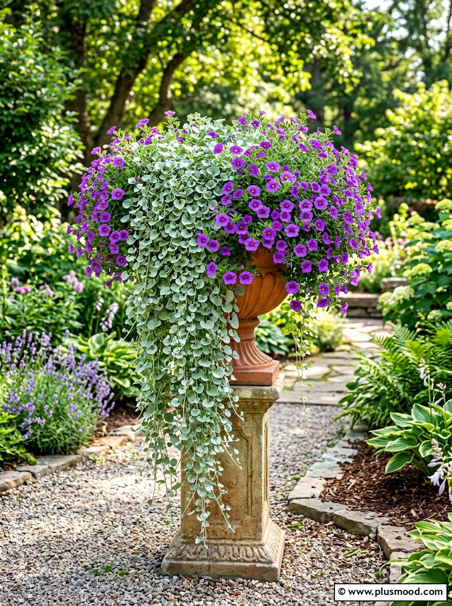 Flowing Cascading Flower Pot - 25 summer deck planter ideas