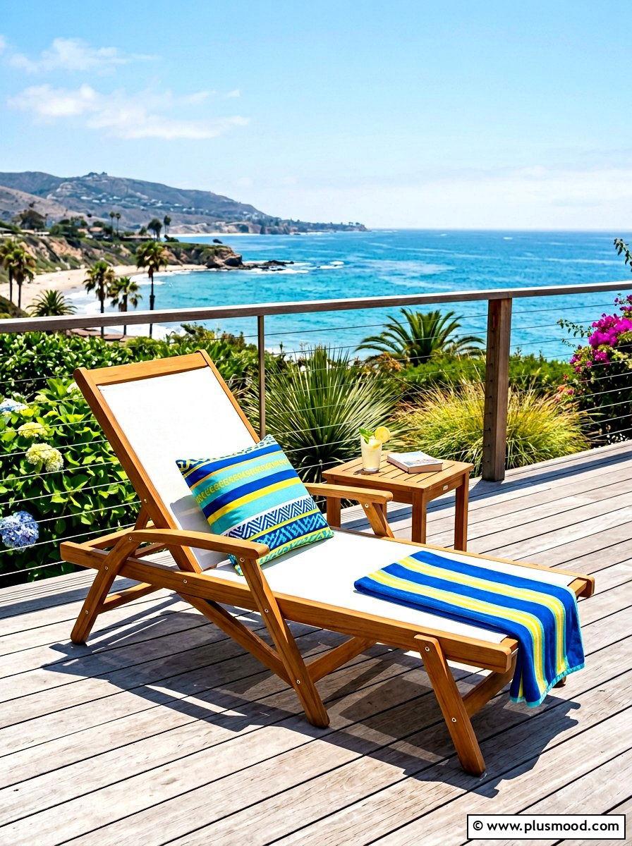 Foldable Lounge Chair - 25 summer patio ideas for small spaces
