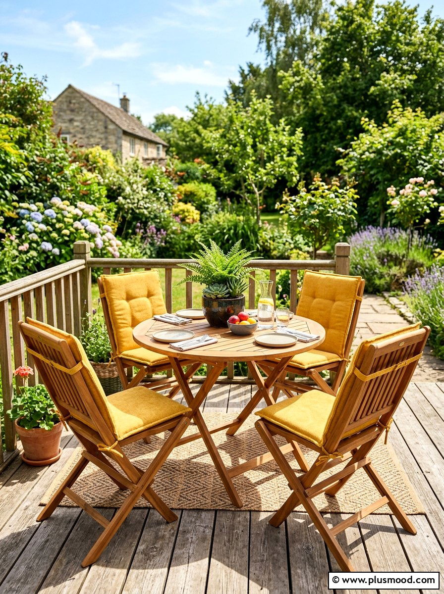 Foldable outdoor furniture - 25 summer garden ideas for small spaces