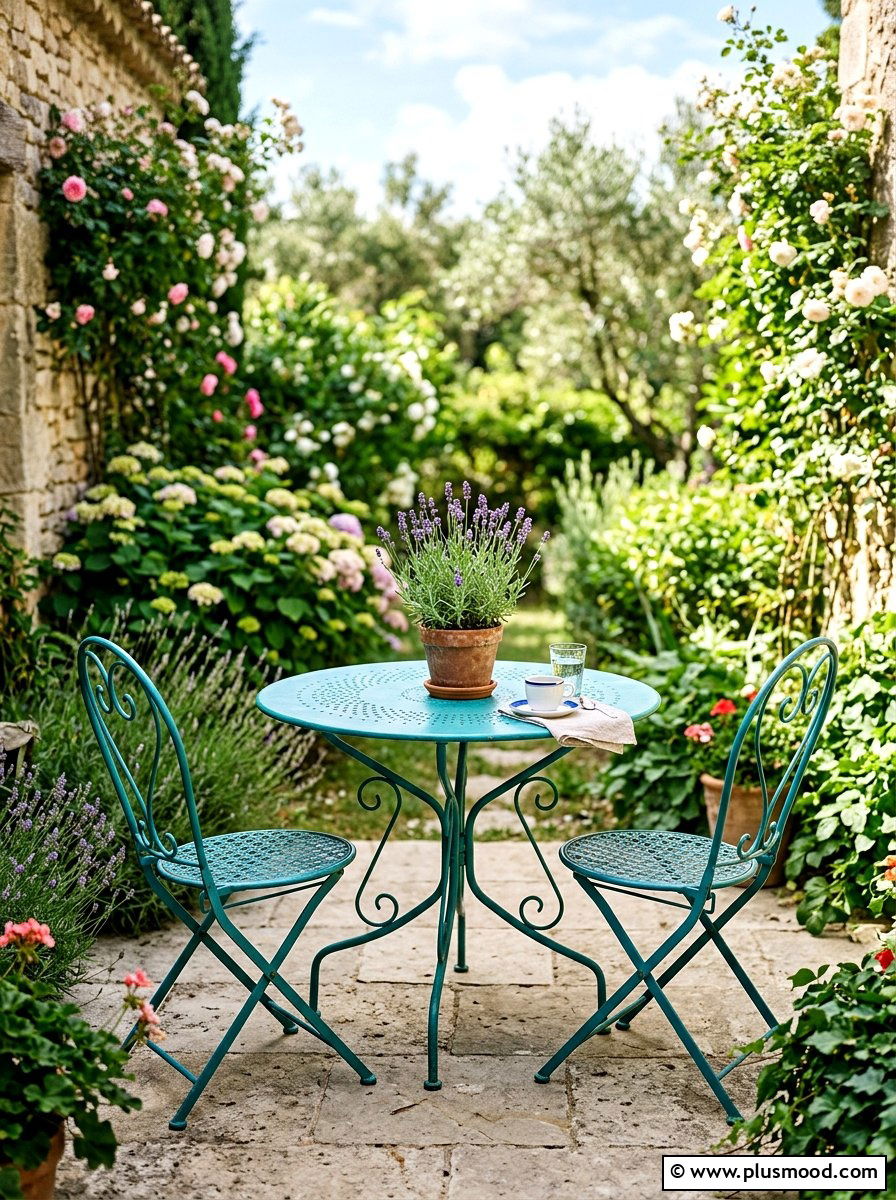 Folding Bistro Set - 25 small backyard ideas for renters