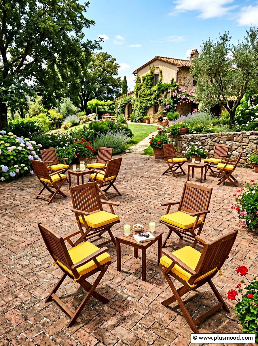 Folding Chair Arrangement - 25 summer casual backyard entertaining ideas