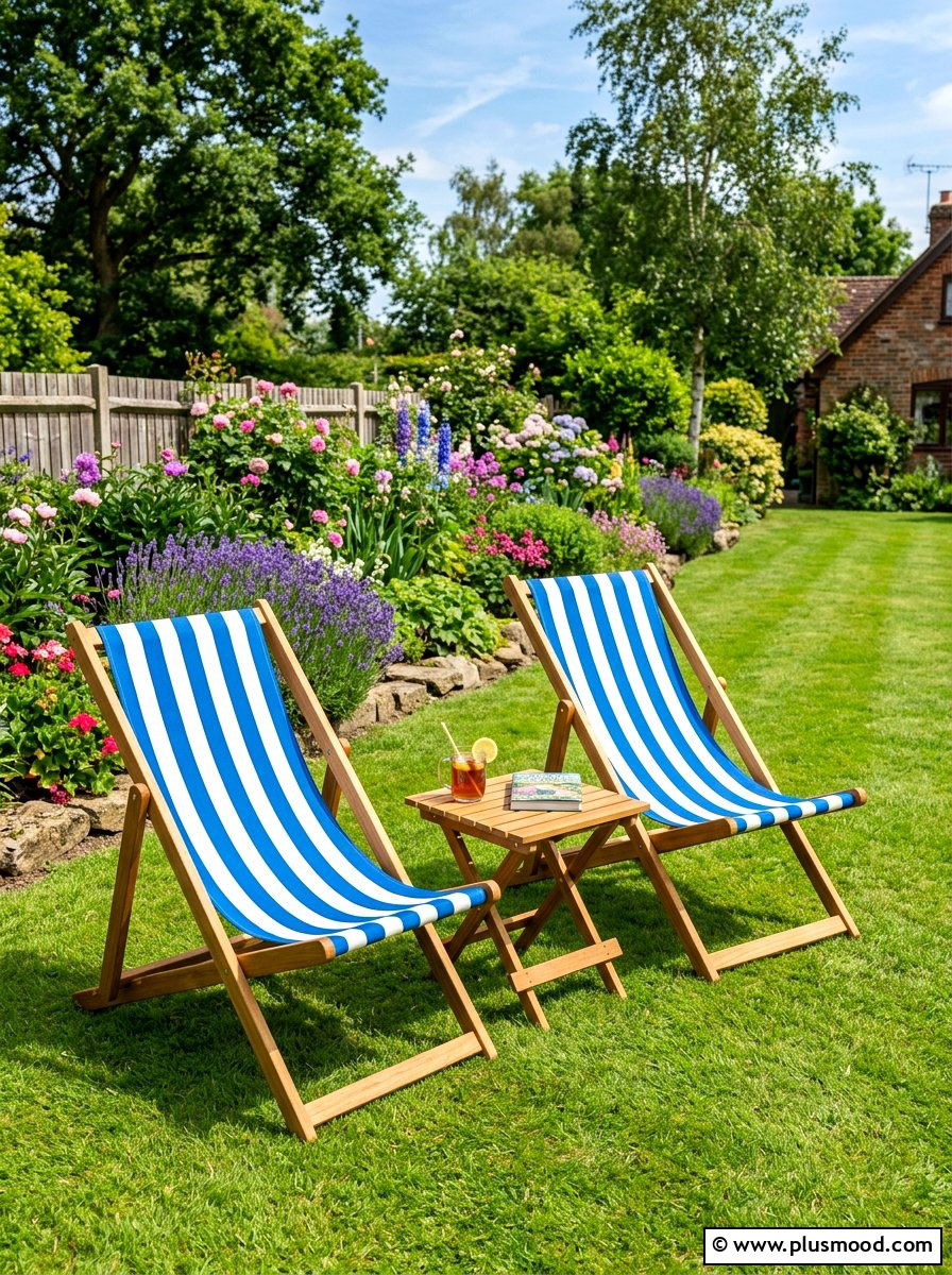 Folding Deck Chair - 25 summer backyard reading nook ideas