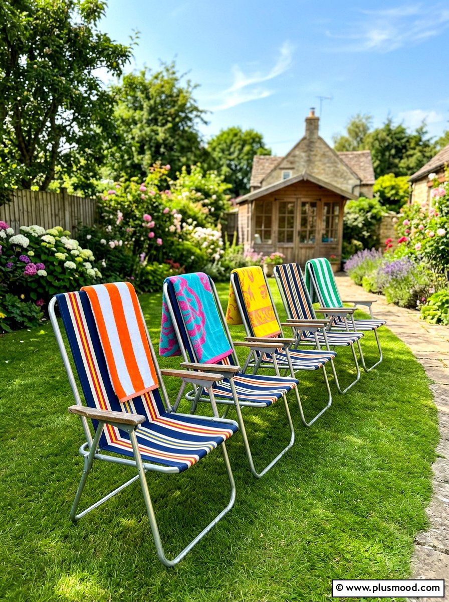 Folding Lawn Chairs - 25 summer movie night backyard ideas