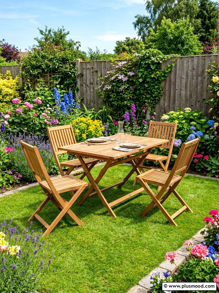 Folding Outdoor Furniture - 25 summer small garden ideas