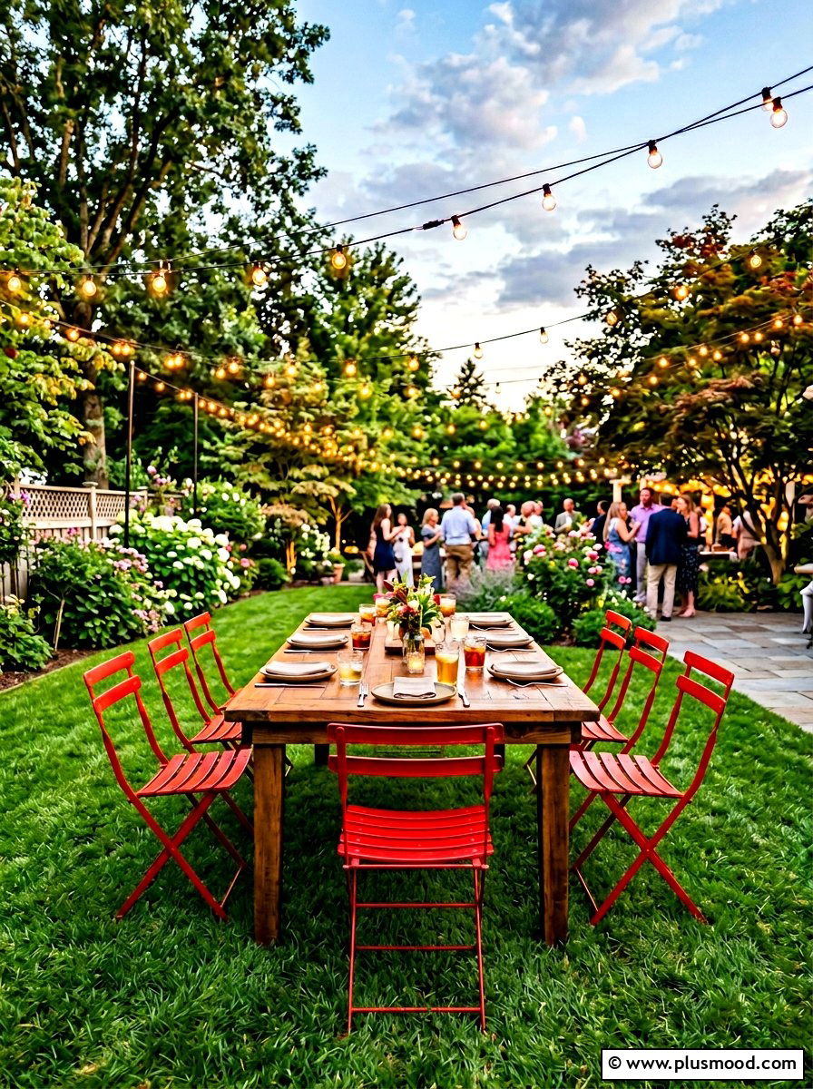 Folding bistro chairs - 25 summer backyard seating ideas