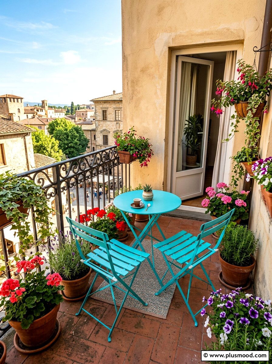 Folding bistro set - 25 small backyard ideas on a budget