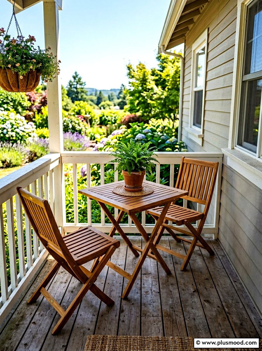 Folding teak furniture - 25 summer porch corner decor ideas