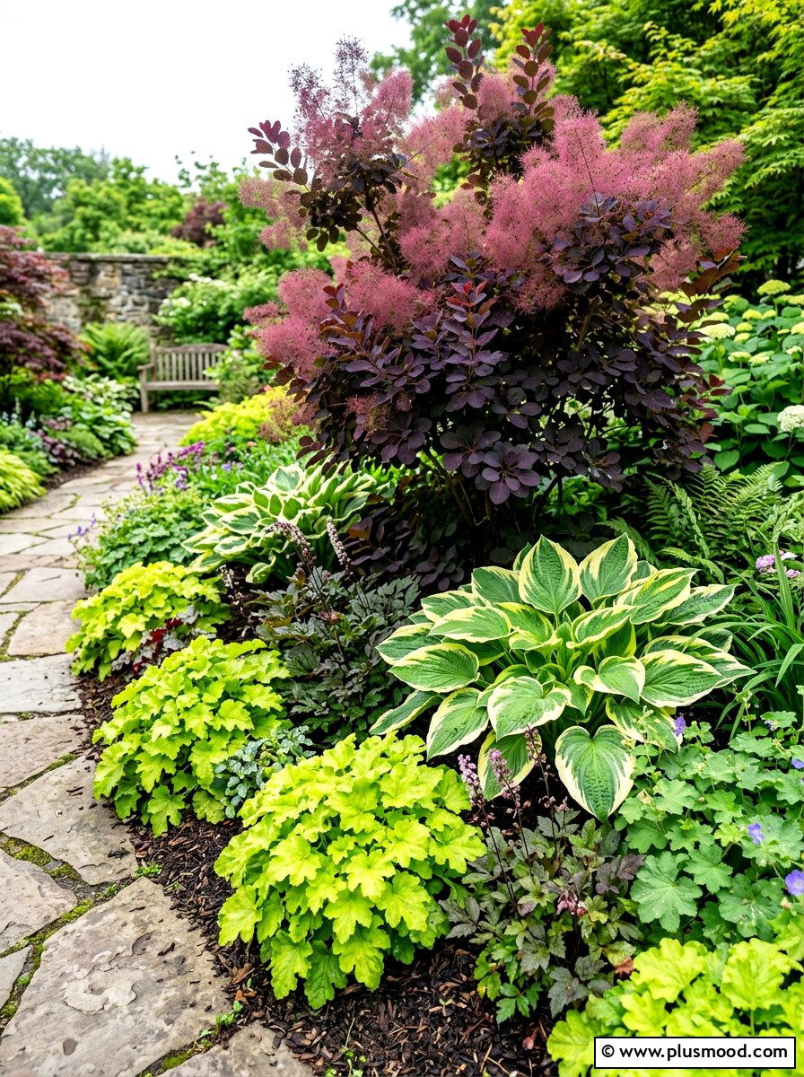 Foliage Heavy Border - 25 summer layered flower bed ideas