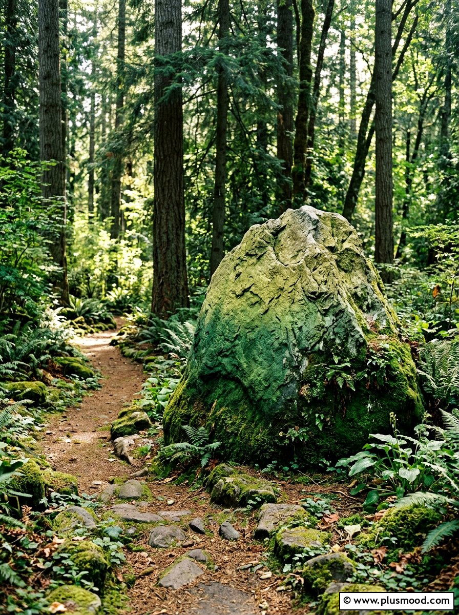 Forest green ombre rock - 25 painted rock ideas with ombre design