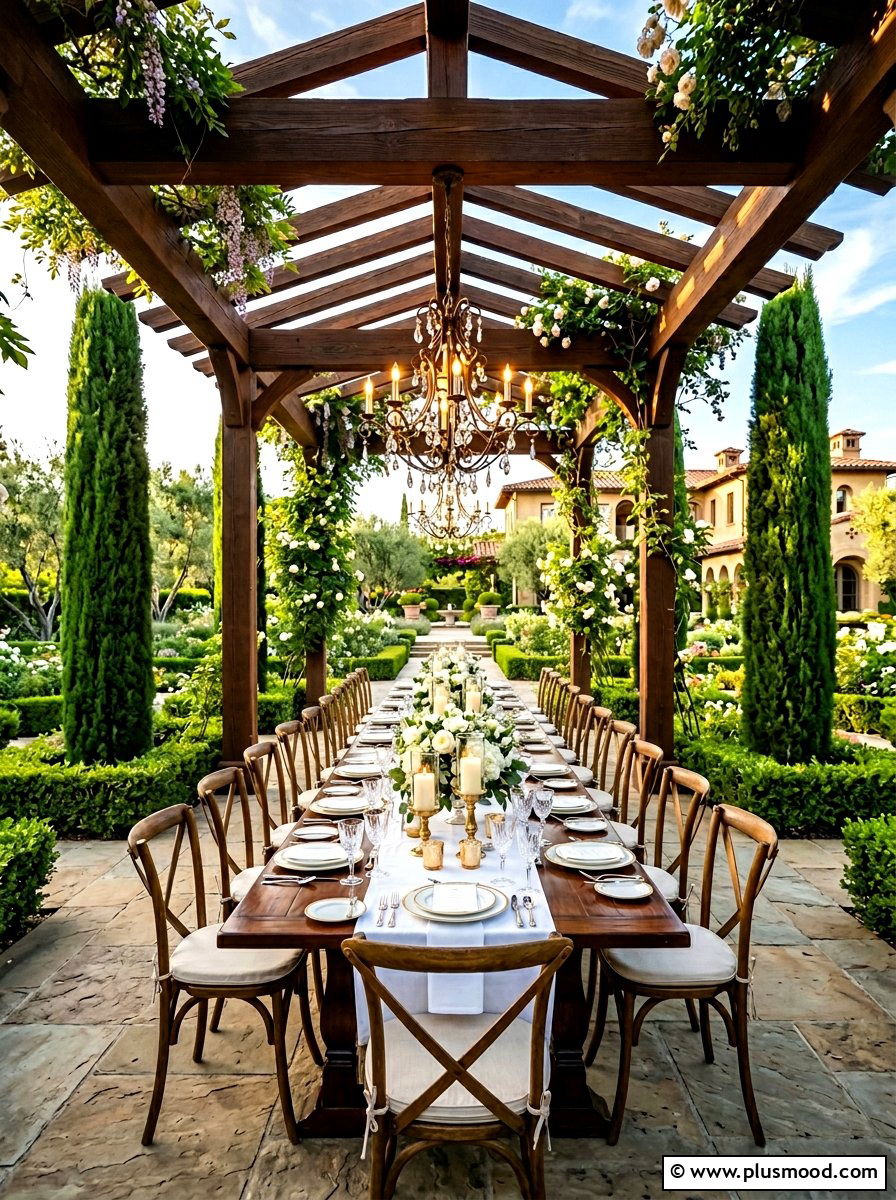 Formal Dining Pergola - 25 summer backyard pergola ideas